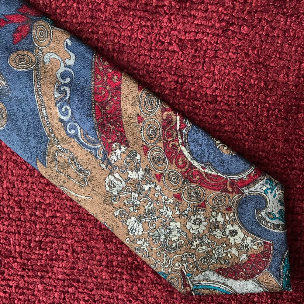 Vintage Don Lopez Paisley-Like Design Tie